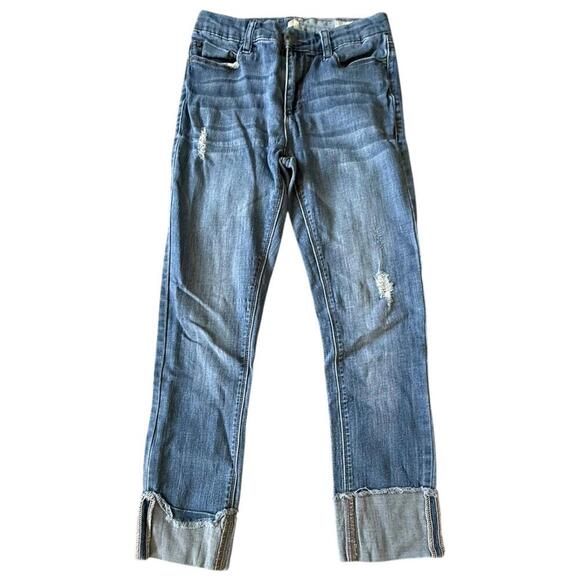Ban Jar Distressed Cuffed Skinny Jeans – Size 28 - Picture 1 of 5